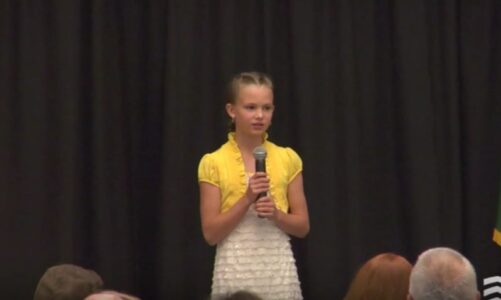 Ten Year Old Lydia England Recites “Things of the Spirit”